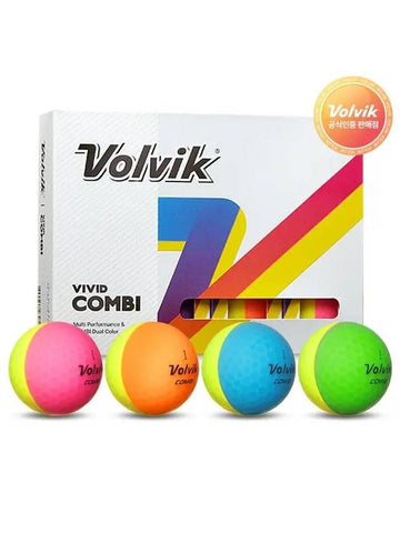 Vivid Combi 3-piece golf ball, 12 balls - VOLVIK - BALAAN 1