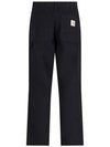 24SS Logo Patch Single Knee Pants Black I031497 8902 - CARHARTT - BALAAN 1