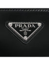 Triangle Logo Brushed Leather Shoulder Bag Black - PRADA - BALAAN 7