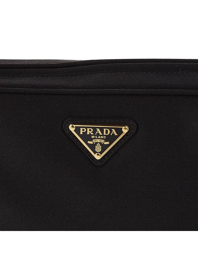 Triangle Logo Silk Satin Pouch Bag - PRADA - BALAAN 8