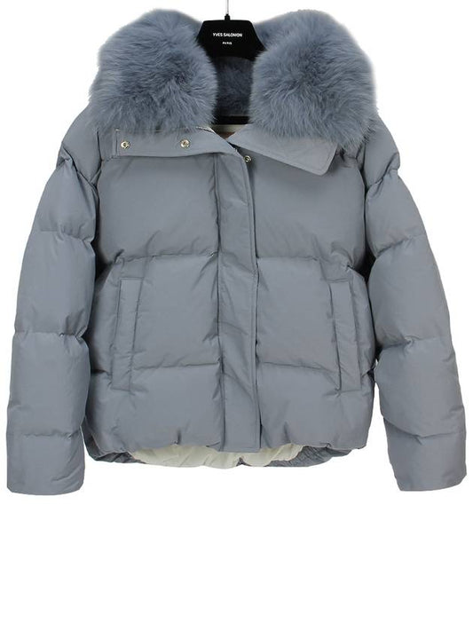 Puffer technical fox fur down padding YV00466DOXW A7152 AQUARELLE YVC007aq - YVES SALOMON - BALAAN 1