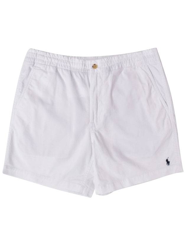 Men's Embroidered Pony Prepster Shorts White - POLO RALPH LAUREN - BALAAN 1