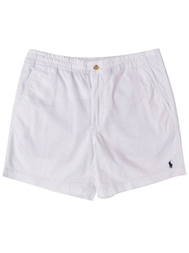 Men's Embroidered Pony Prepster Shorts White - POLO RALPH LAUREN - BALAAN 1