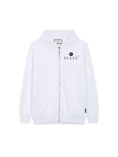 Men's Long Sleeve Logo Hooded ZipUp White 271415 - PHILIPP PLEIN - BALAAN 1