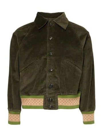 Men s Pattern Rib Corduroy Jacket MRJA012 000 GRMLT GREEN MULTI BPG - BODE - BALAAN 1