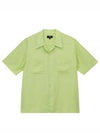 Contrast Pick Stitch Short Sleeve Shirt Lime - STUSSY - BALAAN 2