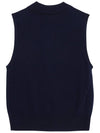 Polo Collar Vest Navy - GANNI - BALAAN 3