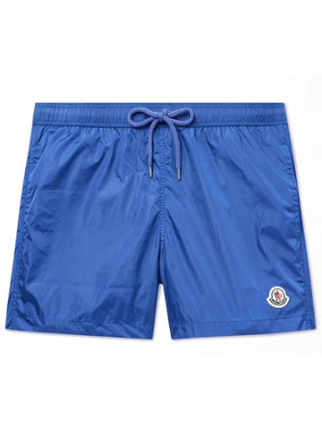 2C00005 53326 74K Logo Patch Swim Shorts Blue Men’s Pants TJ - MONCLER - BALAAN 1