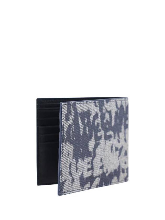 Graffiti Logo Bicycle Wallet Blue - ALEXANDER MCQUEEN - BALAAN 3