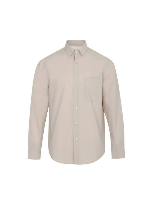 Men's Long Sleeve Shirt Light Beige SW21ESH01LI - SOLEW - BALAAN 2