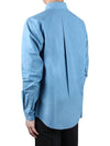Boke Flower Casual Long Sleeve Shirt Blue - KENZO - 5