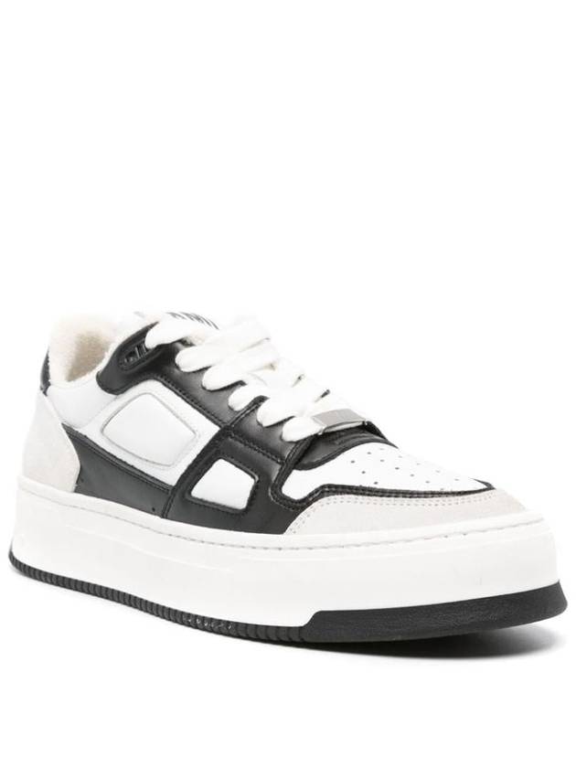 New Arcade Leather Low Top Sneakers White Black - AMI - BALAAN 3