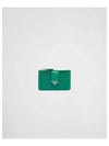 Saffiano Smooth Leather Card Wallet Green - PRADA - BALAAN 2