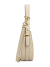 Arque Leather Shoulder Bag Travertine - PRADA - BALAAN 4