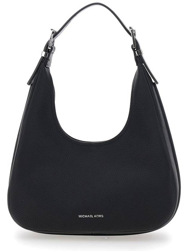 'Nolita' Black Shoulder Bag With Logo Lettering On The Front In Hammered Leather Woman - MICHAEL KORS - BALAAN 1