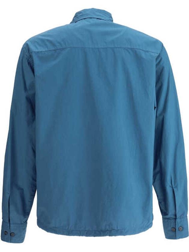 Cotton Popeline Over Long Sleeve Shirt Blue - CP COMPANY - BALAAN 3