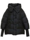 Women's Swing Logo Puffer Down Padding Black - BALENCIAGA - BALAAN.