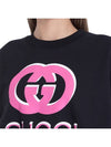 Jersey Print Cotton Sweatshirt Black - GUCCI - BALAAN 5