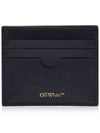 jitney logo leather card wallet black - OFF WHITE - BALAAN 4