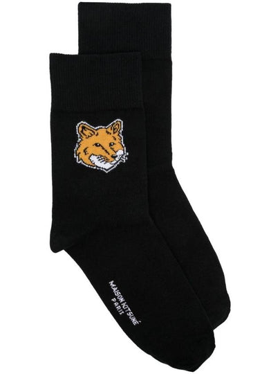 Fox Head Socks Black - MAISON KITSUNE - BALAAN 2