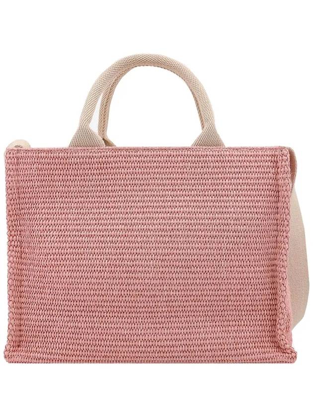 Small Raffia East West Tote Bag Pink - MARNI - BALAAN 4