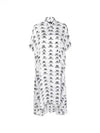 all-over logo print silk long dress white - BALENCIAGA - BALAAN 2