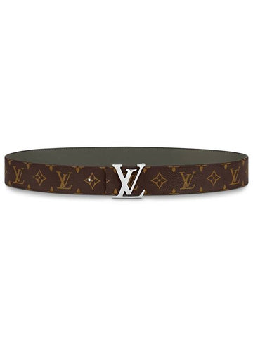 LV Initiales 40MM Reversible Leather Belt Khaki Brown - LOUIS VUITTON - BALAAN 1