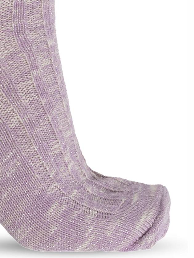 Ganni Socks With Lurex Thread, Women's, Purple - GANNI - BALAAN 3