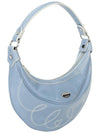 Western Hobo Shoulder Bag Sky Blue Cracked - COTESSI - BALAAN 3