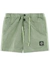 Wappen Patch Nylon Metal Swim Shorts Light Green - STONE ISLAND - BALAAN.