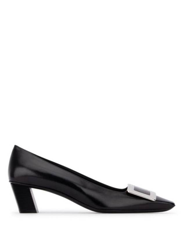 Women's Buckle Patent Leather 45mm Square Toe Pumps Heels Black - ROGER VIVIER - BALAAN 2