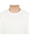 Organic Cotton Logo Patch Crewneck Knit Sweatshirt White - STONE ISLAND - BALAAN 7