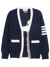 Thome Browne 4 Bar Cardigan Navy - THOM BROWNE - BALAAN 6