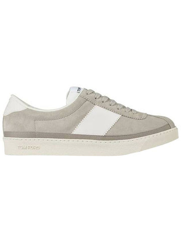 Bannister Suede Low Top Sneakers Grey - TOM FORD - BALAAN.