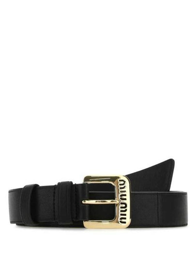 Nappa Leather Belt Black - MIU MIU - BALAAN 2