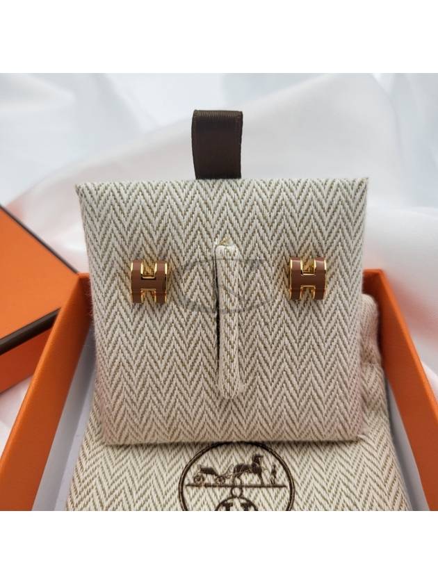 Mini Pop H Earrings Gold New Gold - HERMES - BALAAN 3