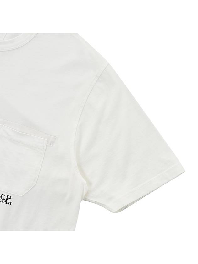 Small Logo Pocket Cotton Short Sleeve T-Shirt White - CP COMPANY - BALAAN 6