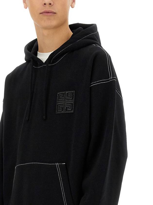 4G Fleece Hood Black - GIVENCHY - BALAAN 5