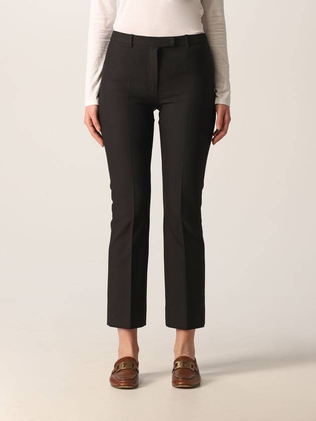 Fatina Viscose Straight Pants Black - MAX MARA - BALAAN 1