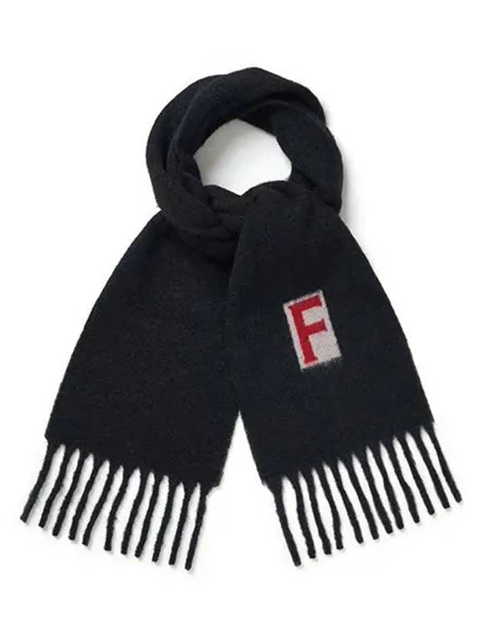 Ferragamo 52 0108 0770179 520108 770179 Logo Jacquard Fringe Alpaca Wool Muffler - SALVATORE FERRAGAMO - BALAAN 2