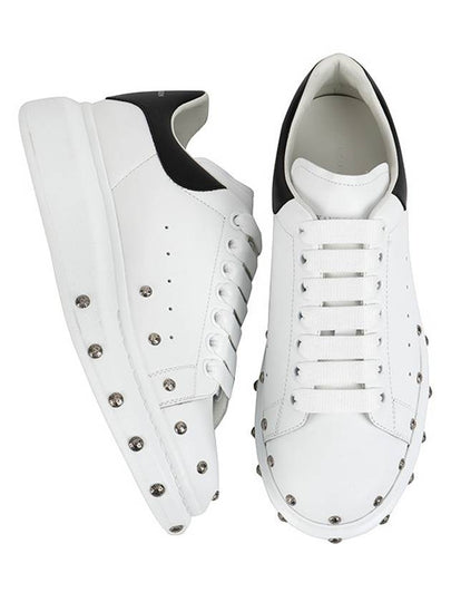 Studded Oversole Low-Top Sneakers White Black - ALEXANDER MCQUEEN - BALAAN 2