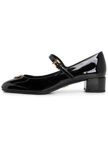 Women's Logo Pumps Heel Black - PRADA - BALAAN 1