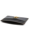 Grainy TB Logo Calfskin Card Wallet Black - BURBERRY - BALAAN 5