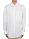 Back Logo Cotton Long Sleeve Shirt White - WOOYOUNGMI - BALAAN 4