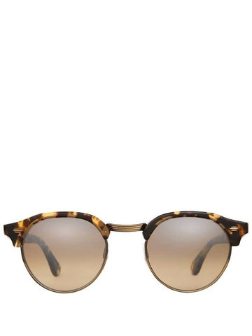 Garrett Leight OAKWOOD SUN Tuscan Tortoise-Brushed Gold/Brown Layered Mirror - GARRETT LEIGHT - BALAAN 1