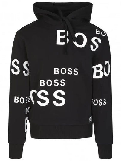 Logo Print Hoodie Black - HUGO BOSS - BALAAN 2