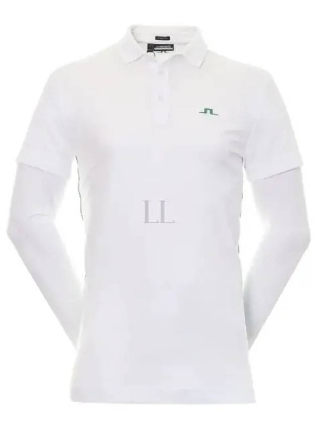 Men's Liam Regular Fit Long Sleeve PK Shirt White - J.LINDEBERG - BALAAN 2