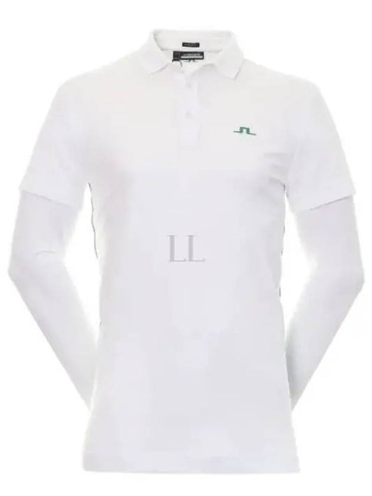 Men's Liam Regular Fit Long Sleeve PK Shirt White - J.LINDEBERG - BALAAN 2