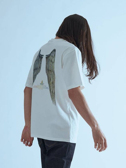 Hand Drawingwing Short Sleeve T-Shirt Ivory - ICONOGRAPHY - BALAAN 2