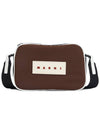 Logo Patch Zipper Cross Bag Brown - MARNI - BALAAN 2